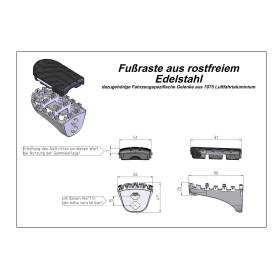 Kit de repose-pieds XL 600 V Transalp Honda