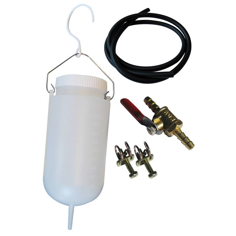  Reservoir Auxiliare Carburant 300ml avec Robinet Pour Atelier  de Mécanique Moto Scooter Pour l'entretien et le Reglage de Carburateur