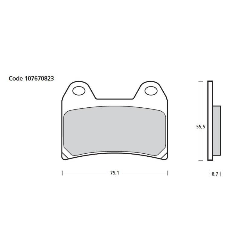 PLAQUETTE DE FREIN BREMBO RACING Z04