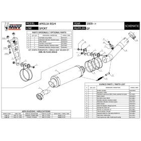 SILENCIEUX APRILIA RSV4 / TUONO V4 - MIVV GP