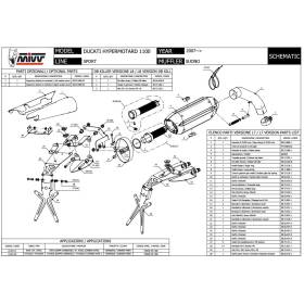 SILENCIEUX DUCATI HYPERMOTARD 1100 / MIVV