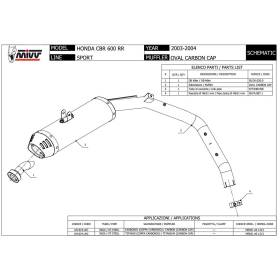 SILENCIEUX HONDA CBR600RR 03-04 - MIVV