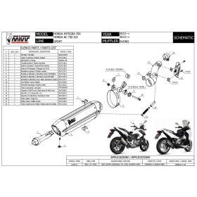 SILENCIEUX HONDA INTEGRA 700 - NC 700S-X / MIVV