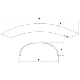 Garde boue avant universel Rizoma FD002 390 mm 17/18"