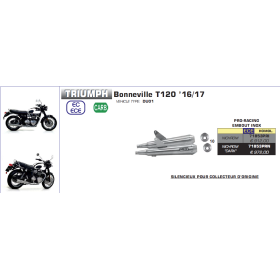 Silencieux Arrow Triumph Bonneville T120