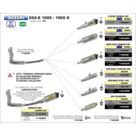 Silencieux GSX-R 1000 2017 - Arrow 71855PK