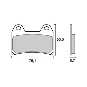 PLAQUETTES DE FREINS BREMBO 07BB1907