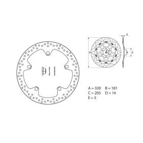 Disque de frein avant Brembo Bmw Nine T - 35700132