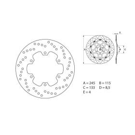 Disque arrière Ducati Scrambler - Brembo 68B40791