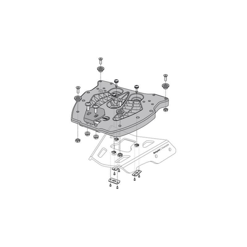 PLATINE ADAPTATION SW MOTECH TOP CASE TRAX - GPT.00.152.400