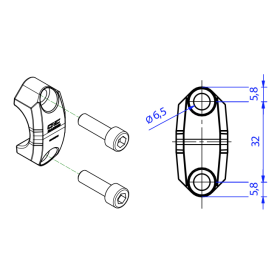 CAVALIER MAITRES CYLINDRES BREMBO SANS RETROVISEURS CNC RACING