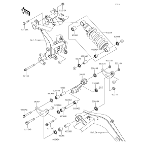 Kit rabaissement de selle Z650 - Tecnium -30mm