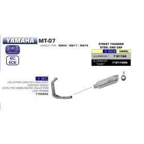 Ligne complète Yamaha MT-07 - Arrow Thunder version Basse