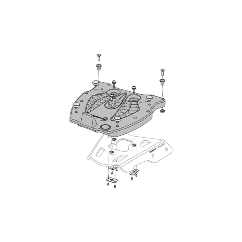 Platine d'Adaptation Givi / kappa pour ALU-RACK SW Motech