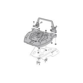 Platine d'Adaptation Hepco Becker pour ALU-RACK SW Motech