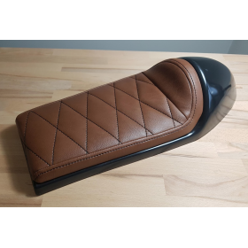 SELLE CAFE RACER CHOCOLAT BROWN TYPE 40 L : 60cms