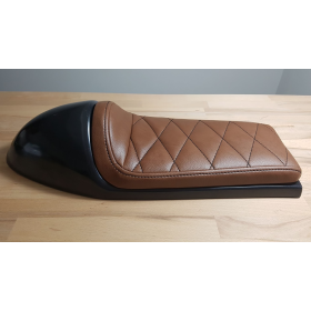 SELLE CAFE RACER CHOCOLAT BROWN TYPE 40 L : 60cms