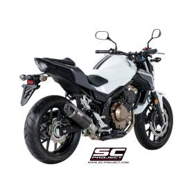 Silencieux Honda CBR500R 17-18 / SC Project Oval Carbone