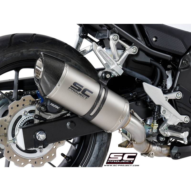 Silencieux Honda CBR500R 17-18 / SC Project Oval Titane