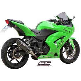 Silencieux Kawasaki Ninja 250R - SC Project Oval Carbone