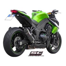 Silencieux Kawasaki Z1000 10-13 / SC Project Oval Carbone