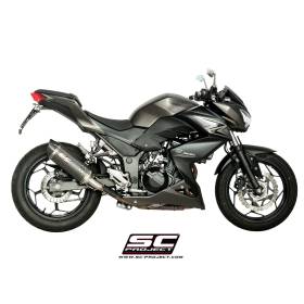 Silencieux Kawasaki Z300 - SC Project Oval Carbone