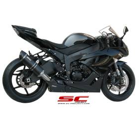 Silencieux Kawasaki ZX6R 09-12 / SC Project Oval Noir