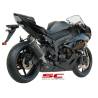 Silencieux Kawasaki ZX6R 09-12 / SC Project Oval Noir