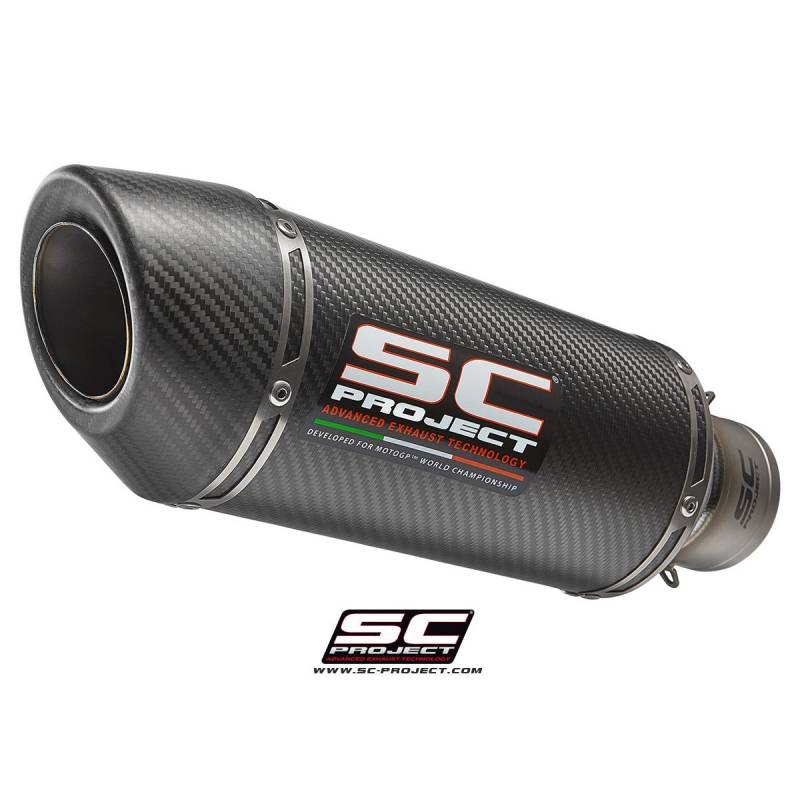 Silencieux Kawasaki ZX6R 09-12 / SC Project Oval Carbone