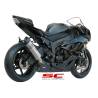 Silencieux Kawasaki ZX6R 09-12 / SC Project Oval Titane