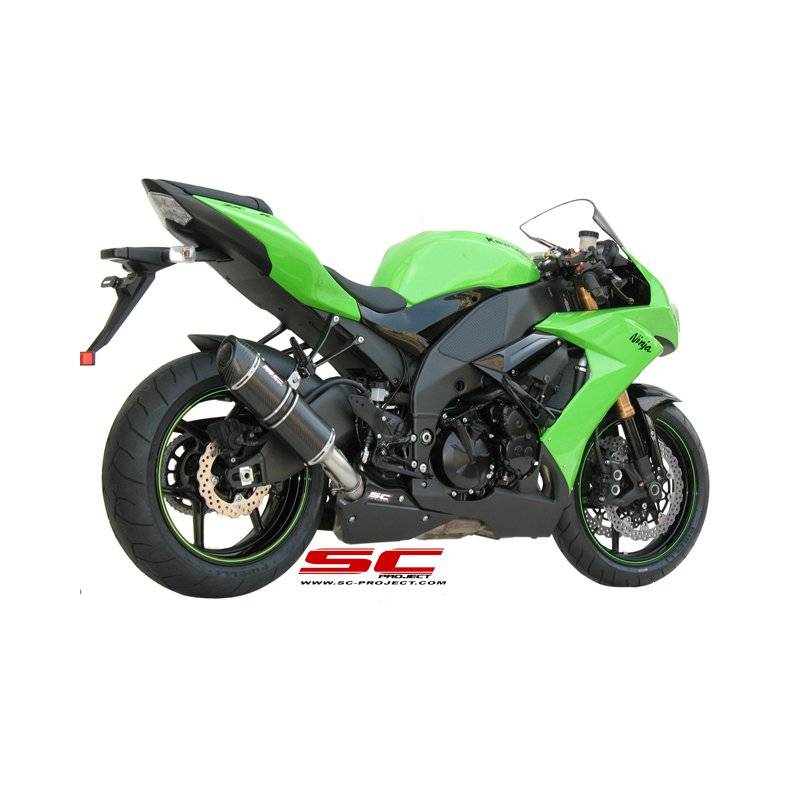 Silencieux Kawasaki ZX10R 08-10 / SC Project Oval Noir