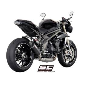 Silencieux bas Speed Triple 1050 16-17 / SC Project Carbone