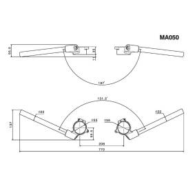 Kit demi guidon pour fourches 51 mm - Rizoma MA050B