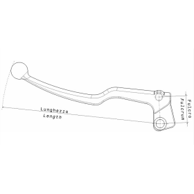 Levier d'embrayage complet forgé Domino