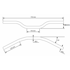 Guidons cylindrique 22 mm, hauteur 76 mm / Puig 7494