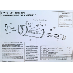 Silencieux Triump Street Triple 765 - SC Project SC1-R Titane