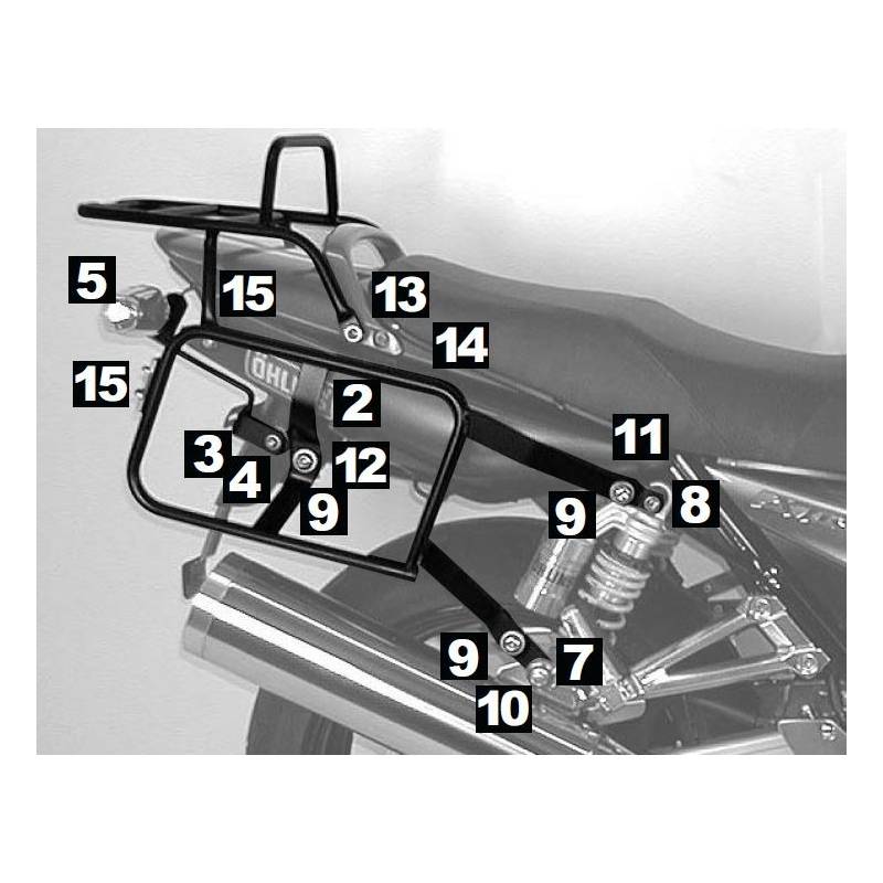 Support bagage Yamaha XJR1300 2004-2006 / Hepco-Becker