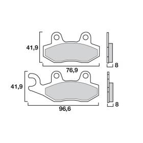 PLAQUETTES BREMBO ARRIERES 07SU12SP