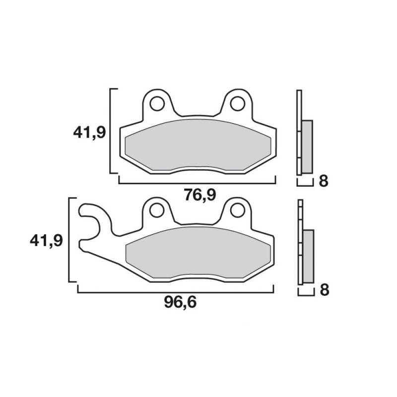 PLAQUETTES BREMBO ARRIERES 07SU12SP