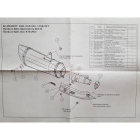 Silencieux Honda X-ADV 750 - SC Project SC1R Carbone