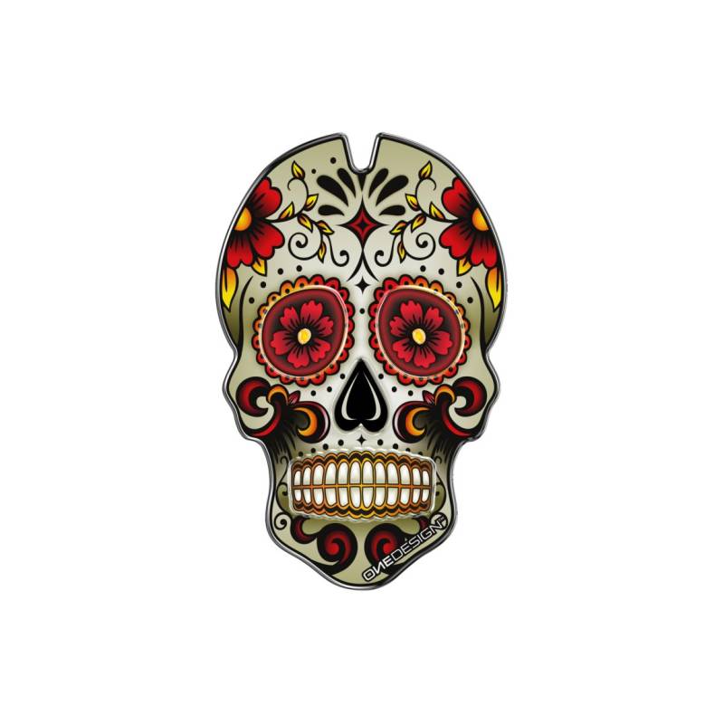 Protection de réservoir Puig Skull Rouge - 3673R