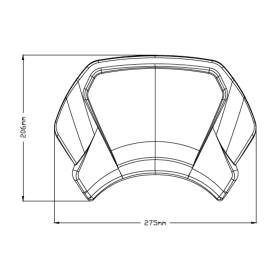 Plaque frontale Alu Triumph Scrambler 1200XC - Puig 3592P