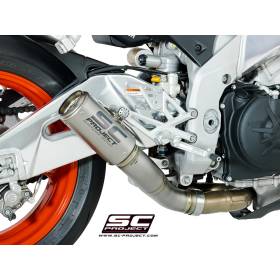 Silencieux bas Titane Aprilia Tuono V4 1100 - SC Project A16-L36TR