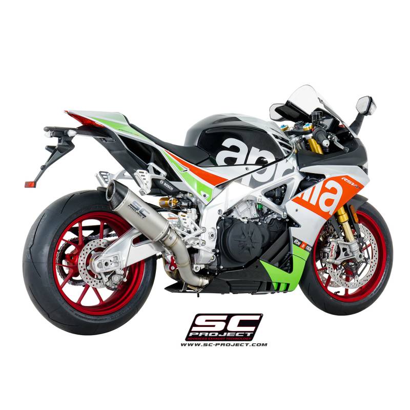 Silencieux ovale titane Aprilia RSV4 2017 - SC Project A16-40FTT