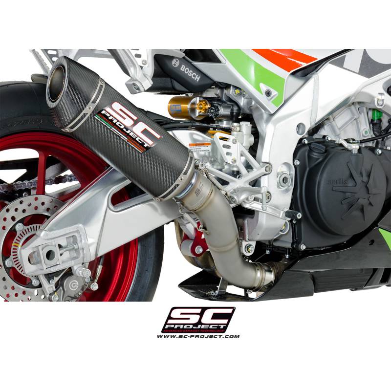 Silencieux ovale carbone Aprilia RSV4 2017 - SC Project A16-40FTC