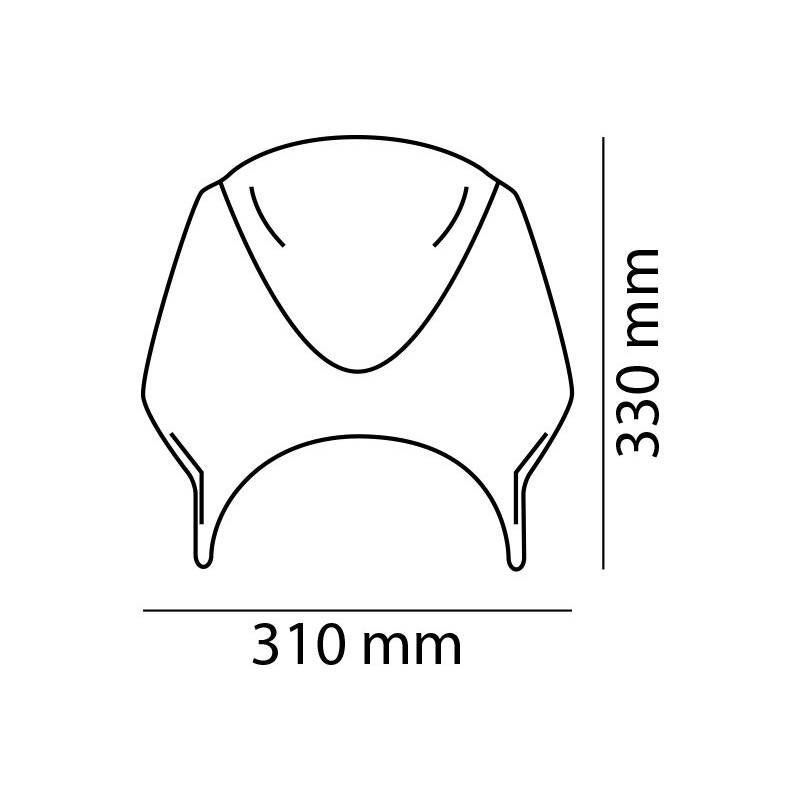 Puig Halbverkleidung Vision - Transparent/Rauchgrau Für Motorräder