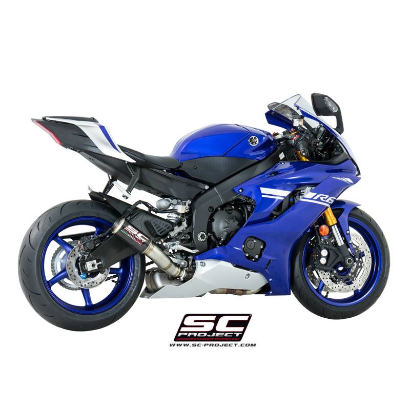 Silencieux carbone haut Yamaha YZF-R6 - SC Project Y21-H36C