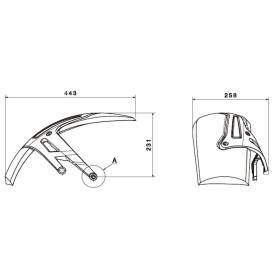 Garde boue arrière BMW R1250R - Puig 3503C