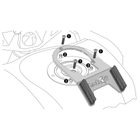 Support sac réservoir AfricaTwin 18-19 / Hepco-Becker 5069512 00 01