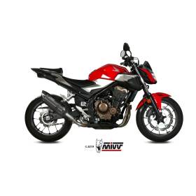 Silencieux noir Honda CB500F 2019-2021 / Mivv H.075.L9